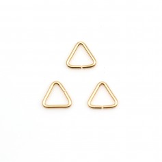 Anéis triangulares abertos cheios de ouro 0,64x5mm x 10pcs