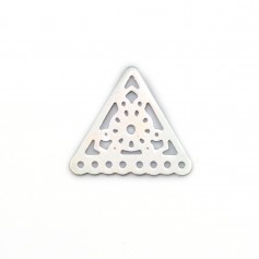 Breloque triangle filigrane en argent 925 11x11mm x 2pcs
