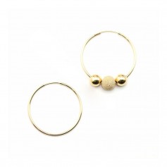 Gold Filled hoop earrings to decorate 1.25x30mm x 2pcs