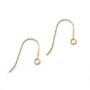 14k gold filled guilloche ear wire 0.76x20mm x 2pcs