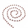Silver Chain with Garnet of 3-4mm x 20cm 