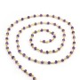 Gold Plated Silver Chain with Amethyste of 3-4mm x 20cm 