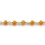 Gold Plated Silver Chain Carnelian with of 3-4mm x 20cm 
