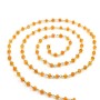Gold Plated Silver Chain Carnelian with of 3-4mm x 20cm 