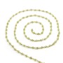 Gold Plated Silver Chain with Quartz Lemon of 3-4mm x 20cm 
