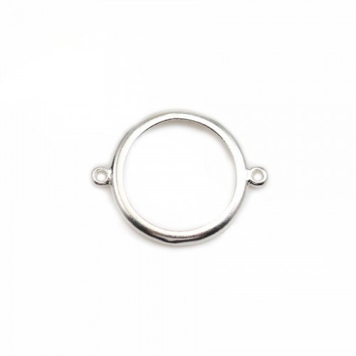 Intercalary support for cabochon ,sterling silver 925, 12mm x 1pc