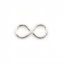 Spacer sterling silver 925 infinity open 6x13.5mm x 2pcs