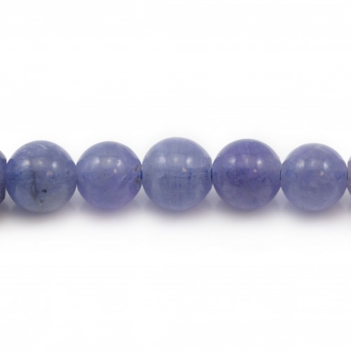 Tanzanite, round beads 5-5.5mm x 2pcs
