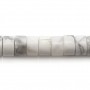 Howlite blanche, en forme de rondelle, 2x4.5mm x 39cm