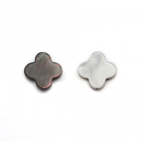 grey shell with Clover 13 mm x 2pcs