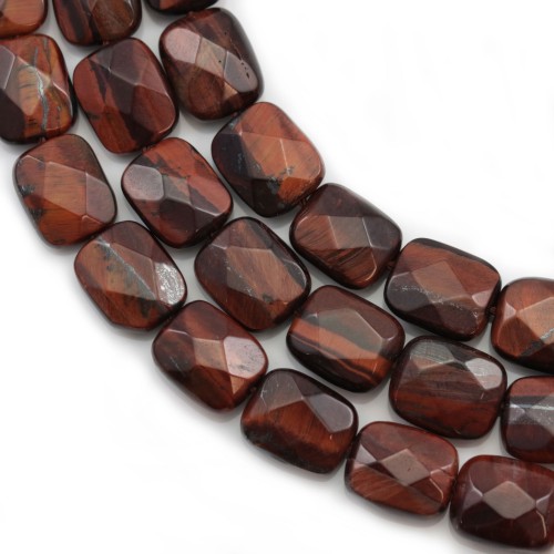 Red tiger stone faceted rectangle 8x10mm x 40cm