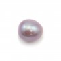 Freshwater cultured pearl half drilled purple, in oval shape, in size of 9-9.5mm x 1pc