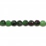 Ruby Zoisite Faceted Round 4mm x 40cm