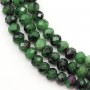 Ruby zoisite in shape of a faceted roundel, 4 * 6mm x 39cm