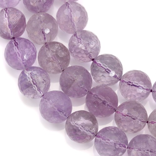 Clear Amethyst Faceted Round 16mm A+ x 40cm