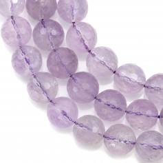 Amethyst Clear Round Faceted A+ 14mm x 40cm