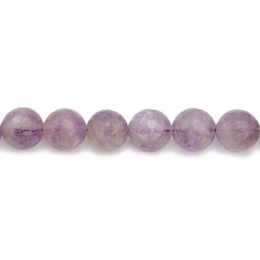 Amethyst Clear Round Faceted 16mm x 40cm