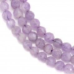 Purple Jade Round faceted 6mm A+ x 40cm