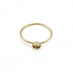 Gold filled ring set for round cabochon 4mm x 1pc