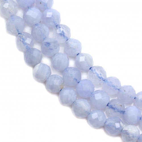 Chalcedony round faceted 4mm x 40cm