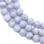 Blue Chalcedony Faceted Round 10mm x 40cm