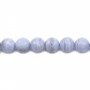 Blue Chalcedony Faceted Round 10mm x 40cm
