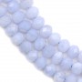 Blue Chalcedony Faceted Rondelle 4x6mm x 40cm