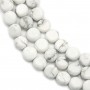 White howlite, in the shape of round and flat pearls, 4 * 6mm x 40cm