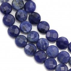Sodalite round flat faceted 8mm x 40cm