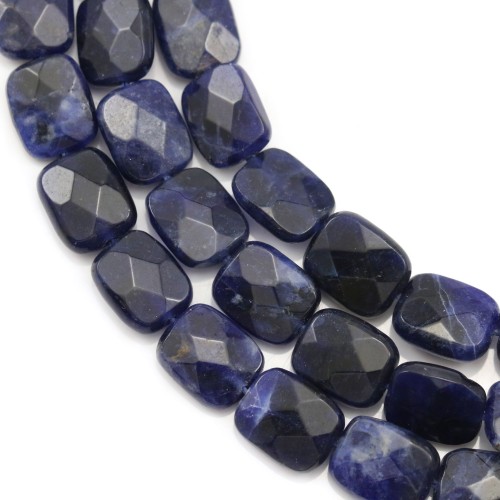 Sodalite faceted rectangle 8x10mm x 40cm