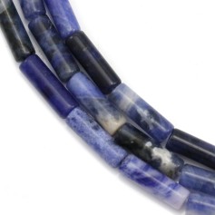 Sodalite in the shape of a tube 4x13mm x 39cm