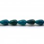 Apatite of blue color, in rdroped shape, 6 * 10mm x 39cm
