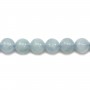 Round Aquamarine 8mm x 2 perles