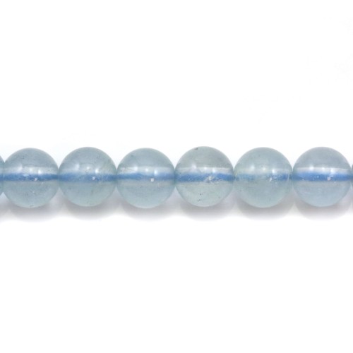 Aquamarine in round shape 5mm x 10 pcs