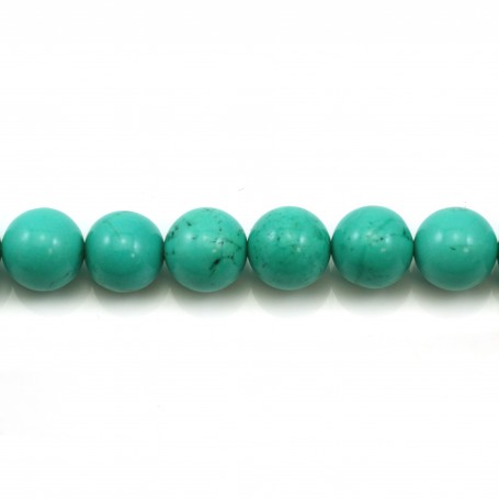 Turquoise green treated round 14mm x 2pcs