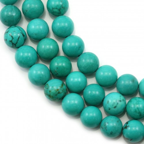 Turquoise green treated round 10mm x 40cm