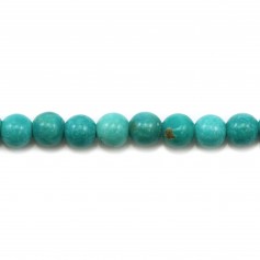 Round green treated turquoise 2mm x 40pcs