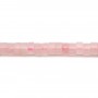 Pink quartz, in the shape of a roundel 2x4.5mm x 39cm