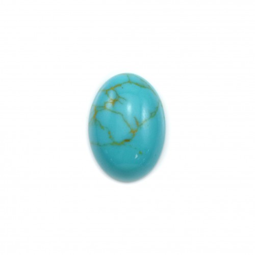 Cabochon Reconstituted Turquoise 10*14mm x 1pc