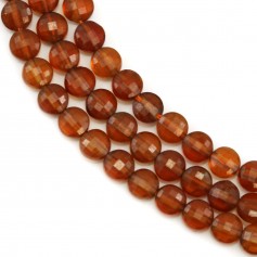 Hessonite, in flat round faceted shape, 4mm x 39cm