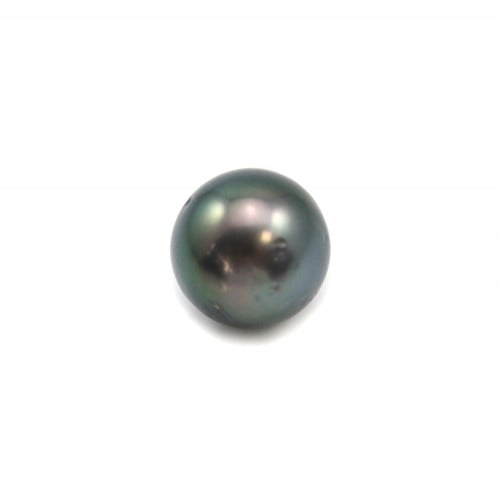 Perle de culture de Tahiti, ronde, 9-10mm, D x 1pc