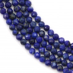 Lapis-lazuli rond facette 3mm x 40cm