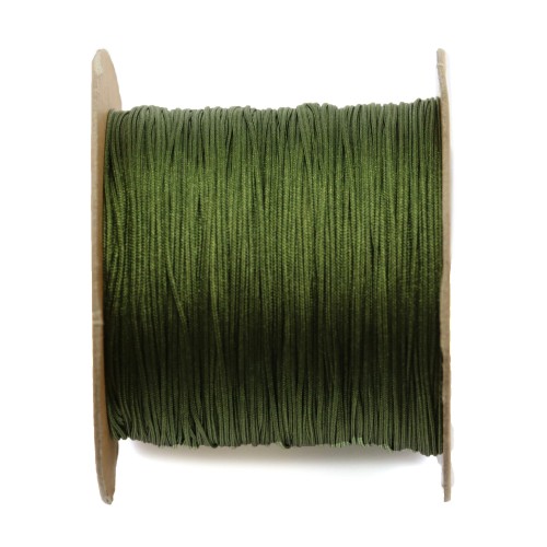 Dark khaki green thread polyester 0.5mm x 5m