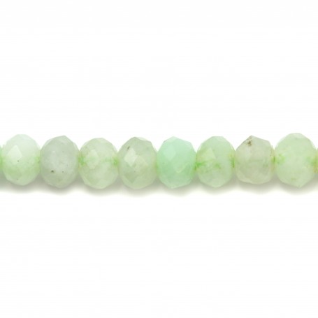 Green opal faceted rondelle 2x3mm x 40cm