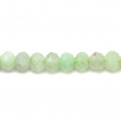 Green opal faceted roundel 2x3mm x 6pcs