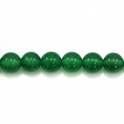 Ágata verde redonda 8mm x 5 piezas