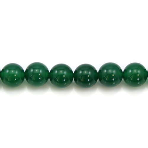 Green Agate round 12mm x 4 pcs