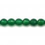 Green round faceted agete vert 4mm x 40cm