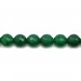 Green round faceted agete vert 10mm x 4pcs