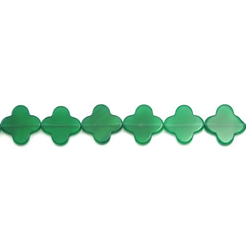 Agata verde trifoglio 20 mm x 1 pz
